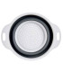 Plastic foldable colander grey and white 24.5x20x9cm