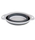 Plastic foldable colander grey and white 24.5x20x9cm