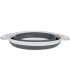 Plastic foldable colander grey and white 24.5x20x9cm
