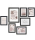 Set de 7 cadres photos mural en bois noir