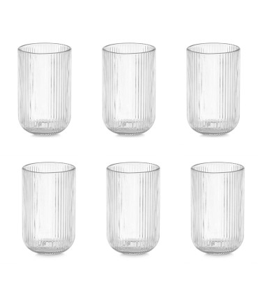 Set of 6 water Glasses transparent 43cl