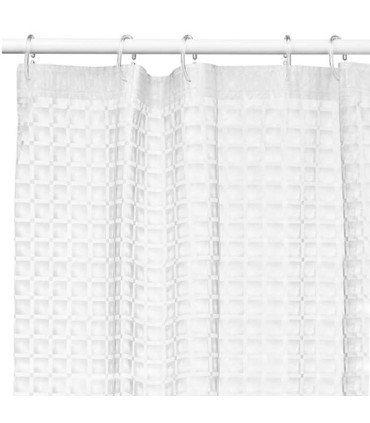Rideau de douche plastique transparent à carreaux 180x180cm