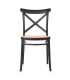 Chaise en plastique noir et beige 51x42x85cm