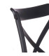 Chaise en plastique noir et beige 51x42x85cm