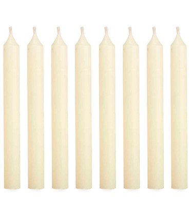 Set de 8 bougies pour chandelier beige longues 2x2x20cm
