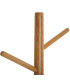 Porte-manteau sur pied rond noir et bois 28x28x171cm