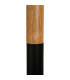Porte-manteau sur pied rond noir et bois 28x28x171cm