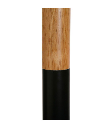 Porte-manteau sur pied rond noir et bois 28x28x171cm