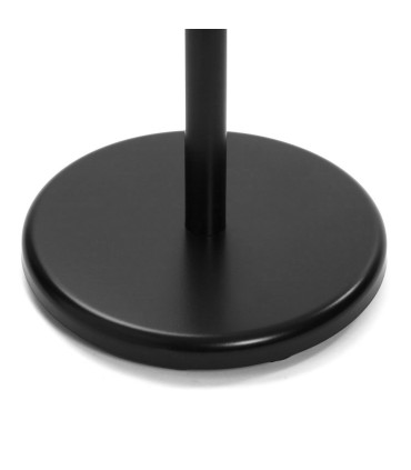 Porte-manteau sur pied rond noir et bois 28x28x171cm