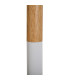 Porte-manteau sur pied rond blanc et bois 28x28x171cm