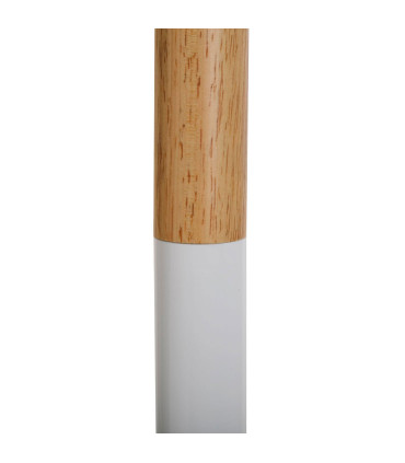 Porte-manteau sur pied rond blanc et bois 28x28x171cm