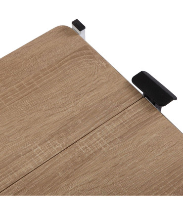 Table roulante pliable blanc et bois 68x40x70cm