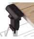 Table roulante pliable blanc et bois 68x40x70cm