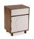 Night Stand wood and white 40x30x53cm