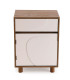 Night Stand wood and white 40x30x53cm