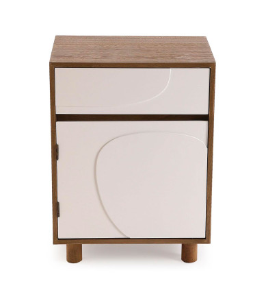 Night Stand wood and white 40x30x53cm