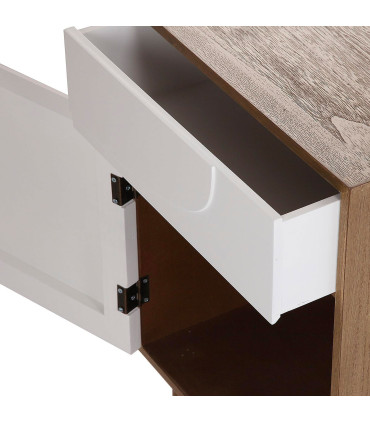 Night Stand wood and white 40x30x53cm
