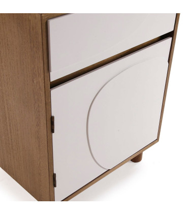 Night Stand wood and white 40x30x53cm