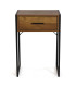 Table de chevet bois et métal noir 1 tiroir 41x30x60cm