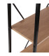 Shelf Wood and Black Metal 63x32x148cm