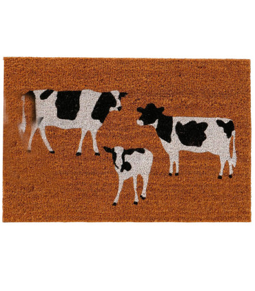 Paillasson coco vaches 60x40x1.5cm