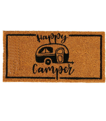 Paillasson coco étroit happy camper 50x25x1.5cm