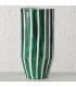 Vase design céramique vert et blanc 26x26x51cm