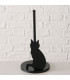 Porte papier WC réserve métal noir 15x15x31cm
