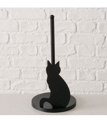 Porte papier WC réserve métal noir 15x15x31cm