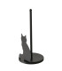 WC paper holder black metal 15x15x31cm