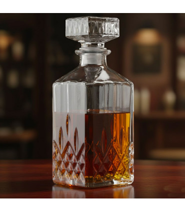 Vintage Glass Whisky Decanter 1L