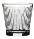 Set de 3 verres à eau en verre strié 24cl