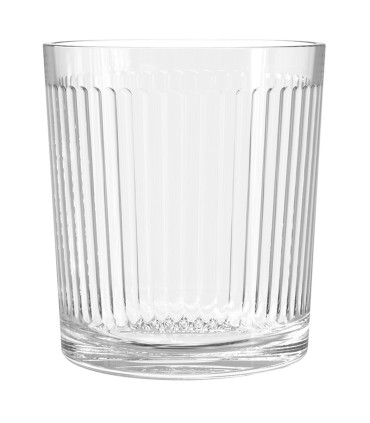 Set de 6 verres à eau en verre strié 26.5cl