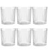 Set de 6 verres à eau en verre strié 26.5cl