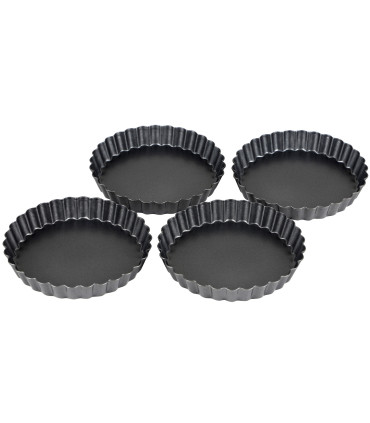 Set de 4 moules à tartelettes 12x12x2cm