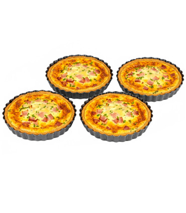 Set de 4 moules à tartelettes 12x12x2cm