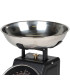 Balance de cuisine mécanique en métal noir vintage 15x18.5x17cm