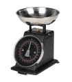 Kitchen Scale Metal Chrome and Black 15x18.5x17cm