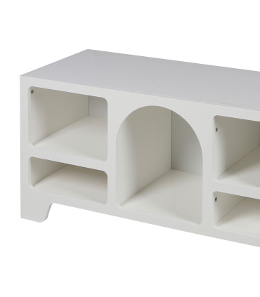 Meuble de télévision design blanc niches 120x40x50cm