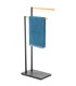 Black Metal Towel Holder 37x20x79cm