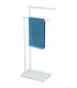 White Metal Towel Holder 37x20x79cm