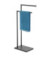 Black Metal Towel Holder 37x20x79cm