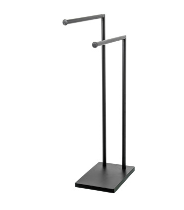 Black Metal Towel Holder 37x20x79cm