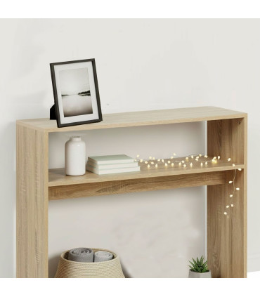 Console d'entrée en bois 2 plateaux 90x30x75cm
