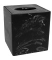 Square Box black marble effect 13.5x13.5x14.5cm