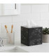 Square Box black marble effect 13.5x13.5x14.5cm