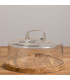 Wood Cake Stand with glass bell 30x30x19cm
