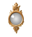 Miroir convexe en résine dorée 22.5x43cm