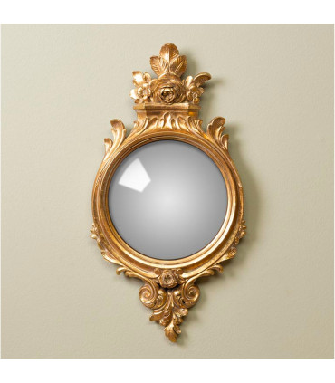 Round Wall Mirror Polyresin Convex