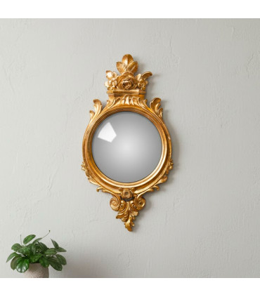 Round Wall Mirror Polyresin Convex